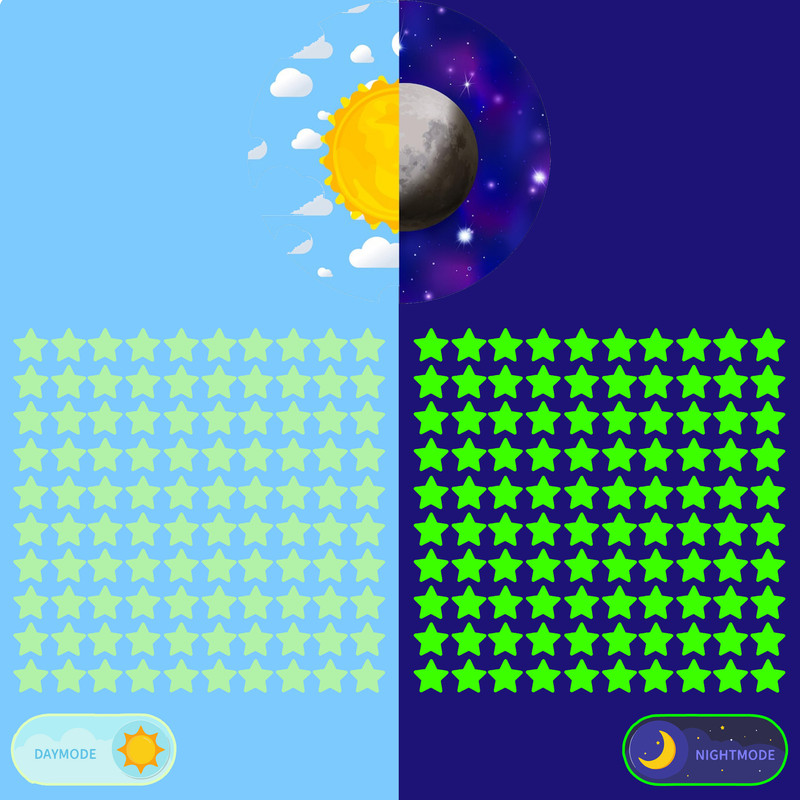 استیکر هیمیا مدل شب تاب طرح ستاره 50 عددی