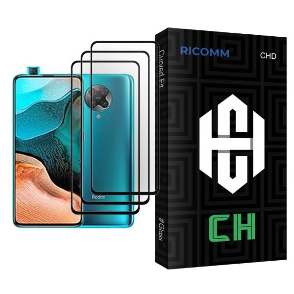 محافظ صفحه نمایش ریکام مدل CH Glass MIX003 مناسب برای گوشی موبایل شیائومی Redmi K30 Pro بسته سه عددی
