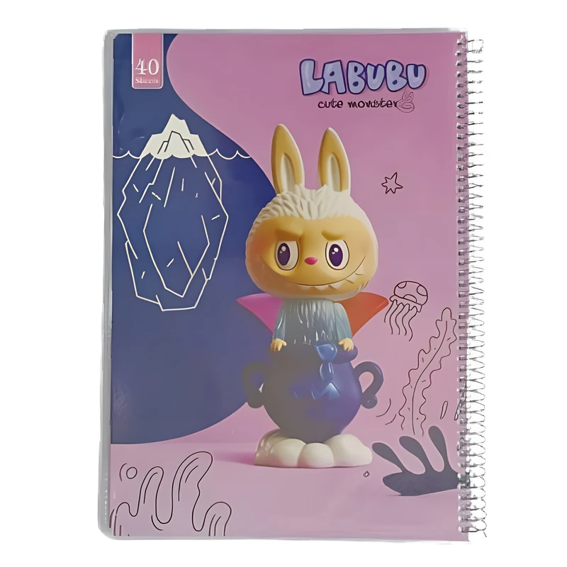 دفتر مشق 40 برگ مدل لبوبو طرح مجلد کد 100038