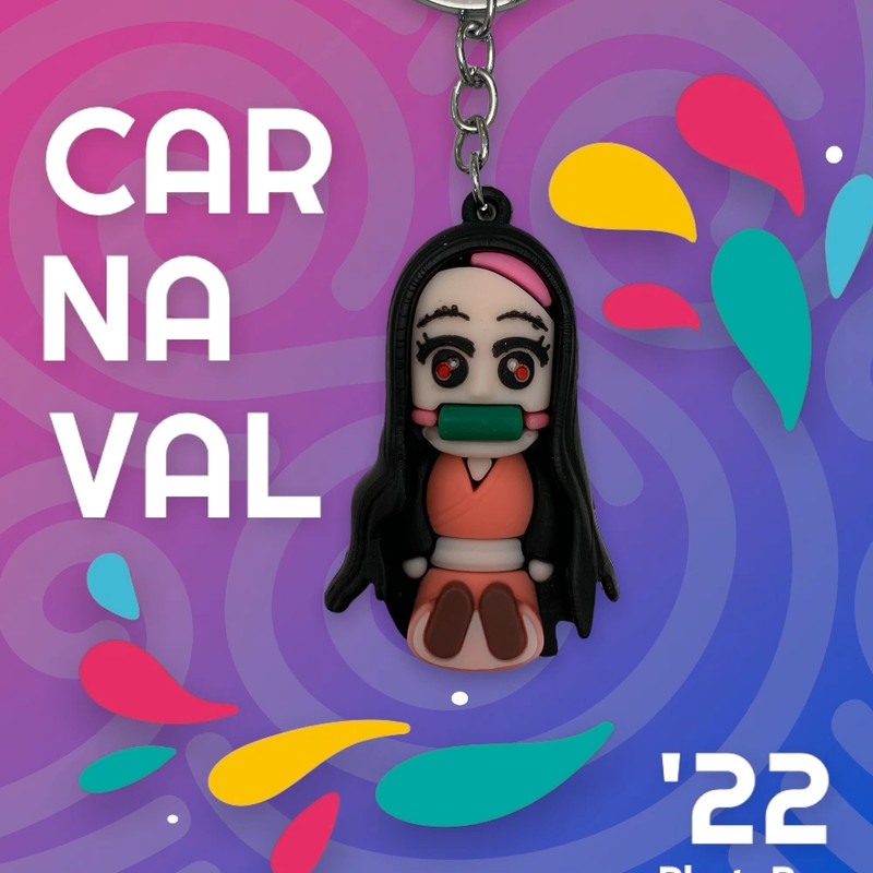 جاکلیدی دخترانه مدل سیلیکونی فیگور اکشن شیطان کش BLG