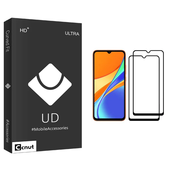 محافظ صفحه نمایش کوکونات مدل UD Black مناسب برای گوشی موبایل شیائومی Redmi 9C بسته دو عددی