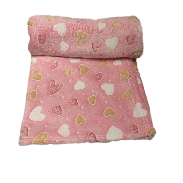 پتو مسافرتی یک نفره مدل شبنما قلبی  سایز 200x150 سانتی‌متر