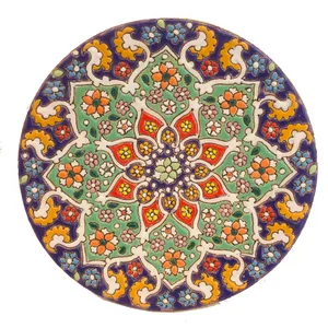 بشقاب میناکاری سفالی زمانیان کد ZMN15004