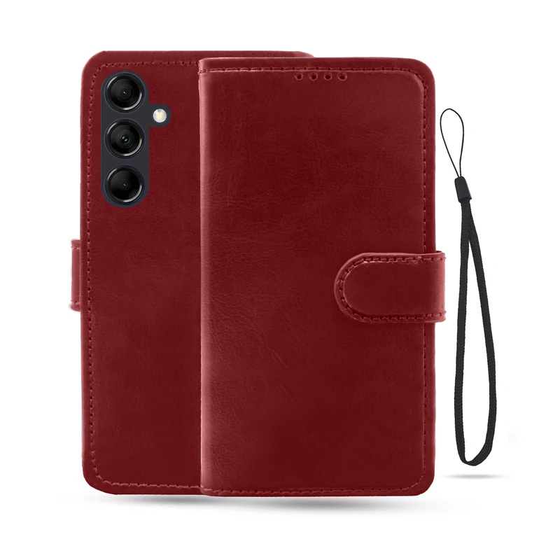 کیف کلاسوری لئون مدل Kiif مناسب برای گوشی موبایل سامسونگ Galaxy A54 به همراه بند آویز