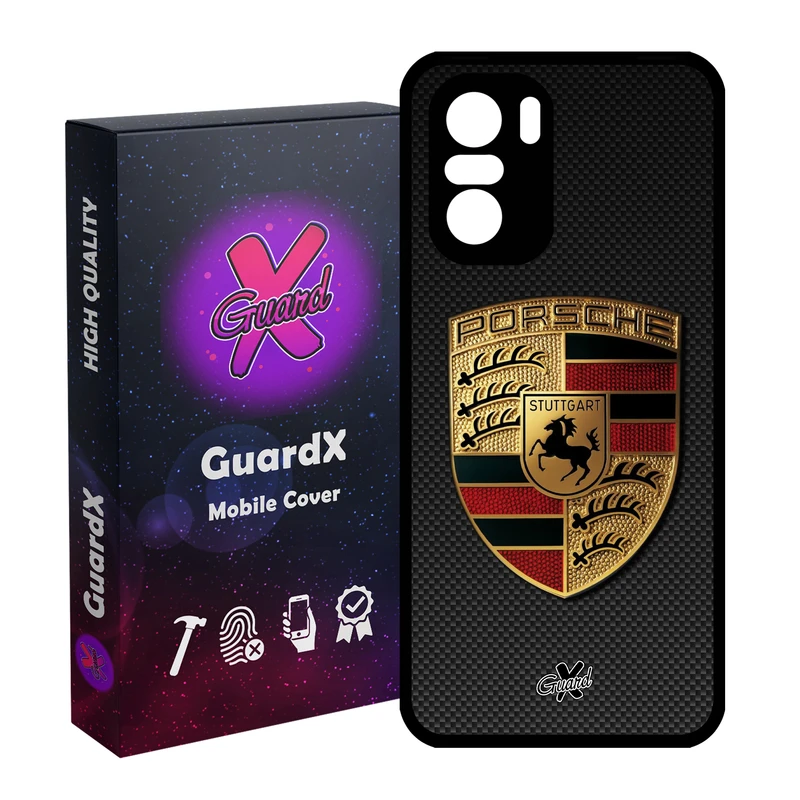 کاور گارد ایکس طرح Porsche مدل Glass10064 مناسب برای گوشی موبایل شیائومی Poco F3/MI 11X/MI 11X Pro/Redmi K40/K40 Pro