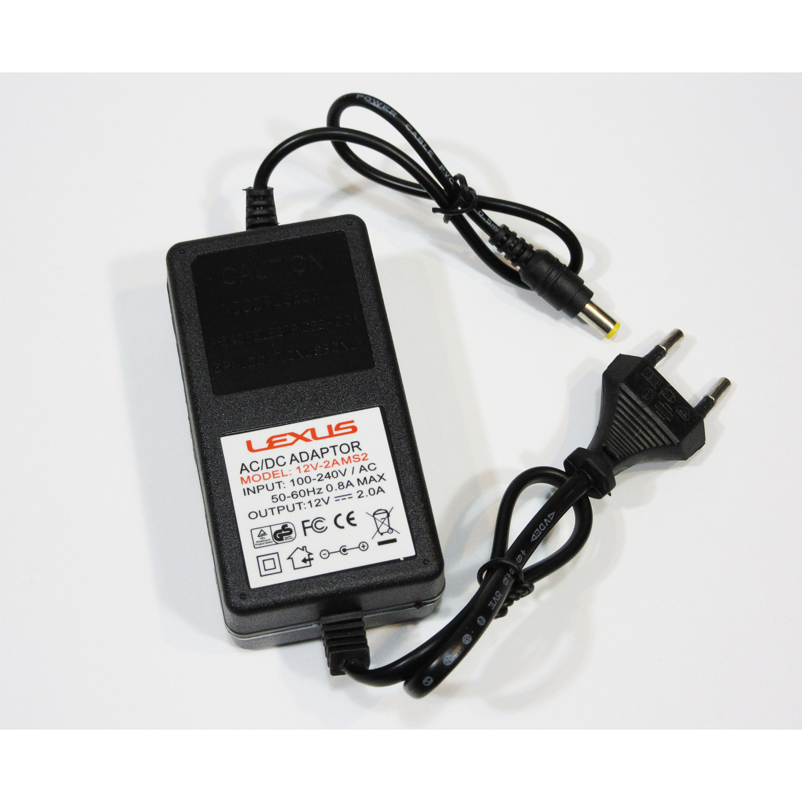 آداپتور 12 ولت 2 آمپر لکسوس کد real1.6a