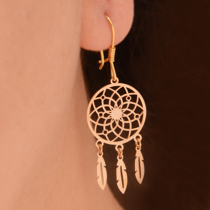 نیم ست طلا 18 عیار زنانه طلای مستجابی مدل دریم کد 01