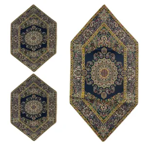 ست 3 تکه رومیزی ترمه طرح آوین مدل ar100