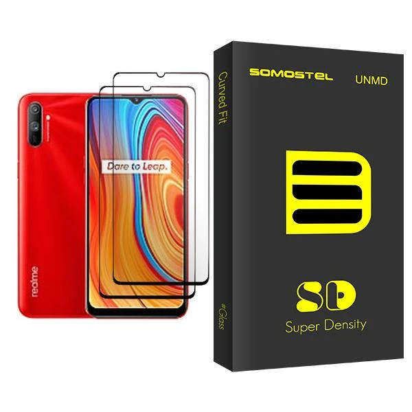 محافظ صفحه نمایش سوماستل مدل SD Glass MIX002 مناسب برای گوشی موبایل ریلمی C3 بسته دو عددی