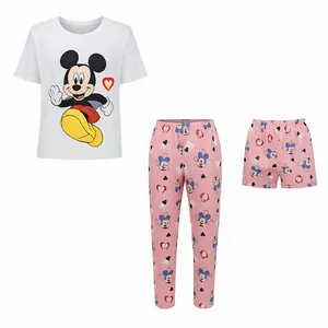 ست 3 تکه لباس راحتی زنانه مدل میکی کد 77