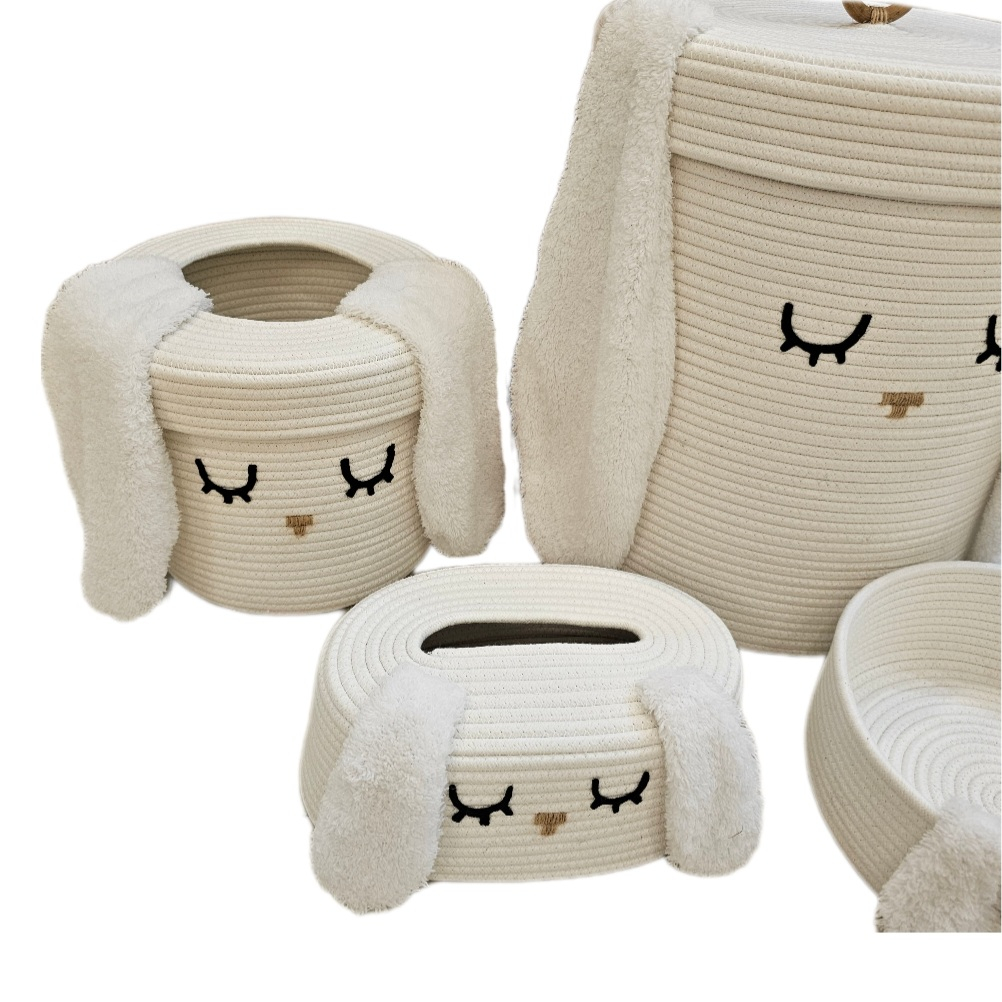 ست سبد وسایل کودک لالیپاپ مدل گوش پشمی مجموعه ۴ عددی