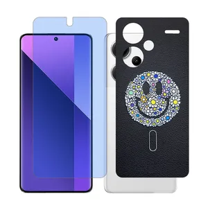 Glass Together model anti blue Screen Protector Suitable for Xiaomi Redmi Note 13 Pro Plus Mobile Phone with Back cover sticker