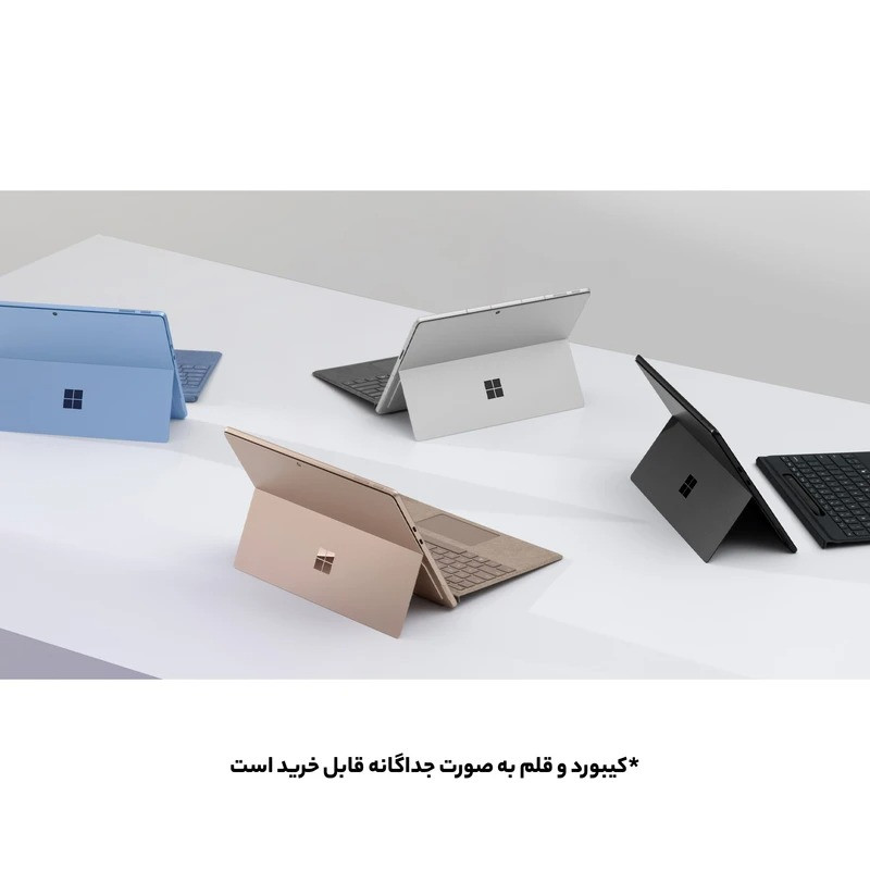 تبلت 13 اینچ مایکروسافت مدل Surface Pro-Copilot+ PC-Ultra 5 ظرفیت 256 گیگابایت و رم 16 گیگابایت به همراه کیبورد تبلت مایکروسافت مدل Surface Pro Copilot Keyboard with Pen Storage رنگ مشکی
