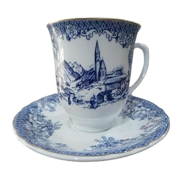 سرویس چای خوری 12 پارچه 6 نفره چینی پردیس کاشان مدل ویلیج