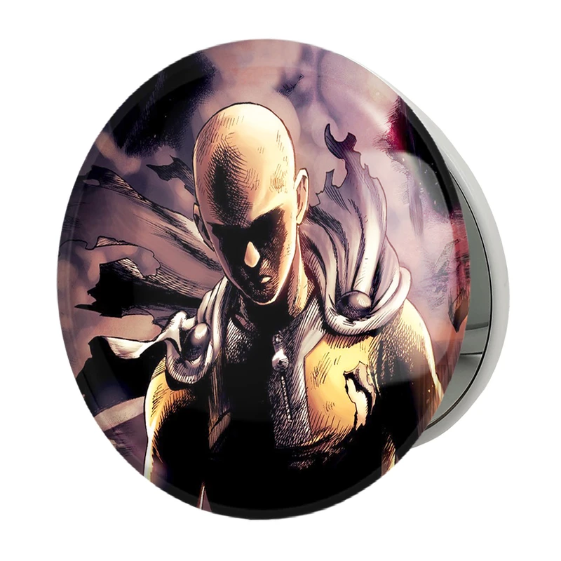 آینه جیبی خندالو طرح سایتاما انیمه مرد تک مشتی One Punch Man مدل تاشو کد 11378 