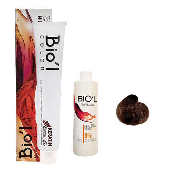 کیت رنگ مو بیول سری ASH شماره 6.24 حجم 100 میلی لیتر رنگ بلوند فندوقی تیره