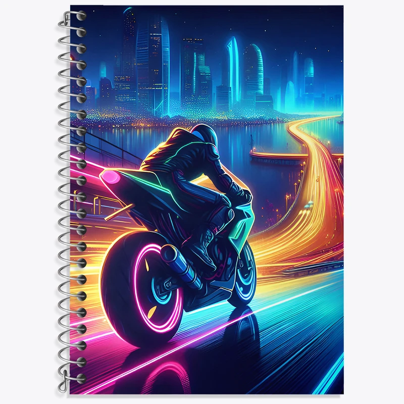 دفتر لغت 50 برگ خندالو طرح موتور سوار کد N3563