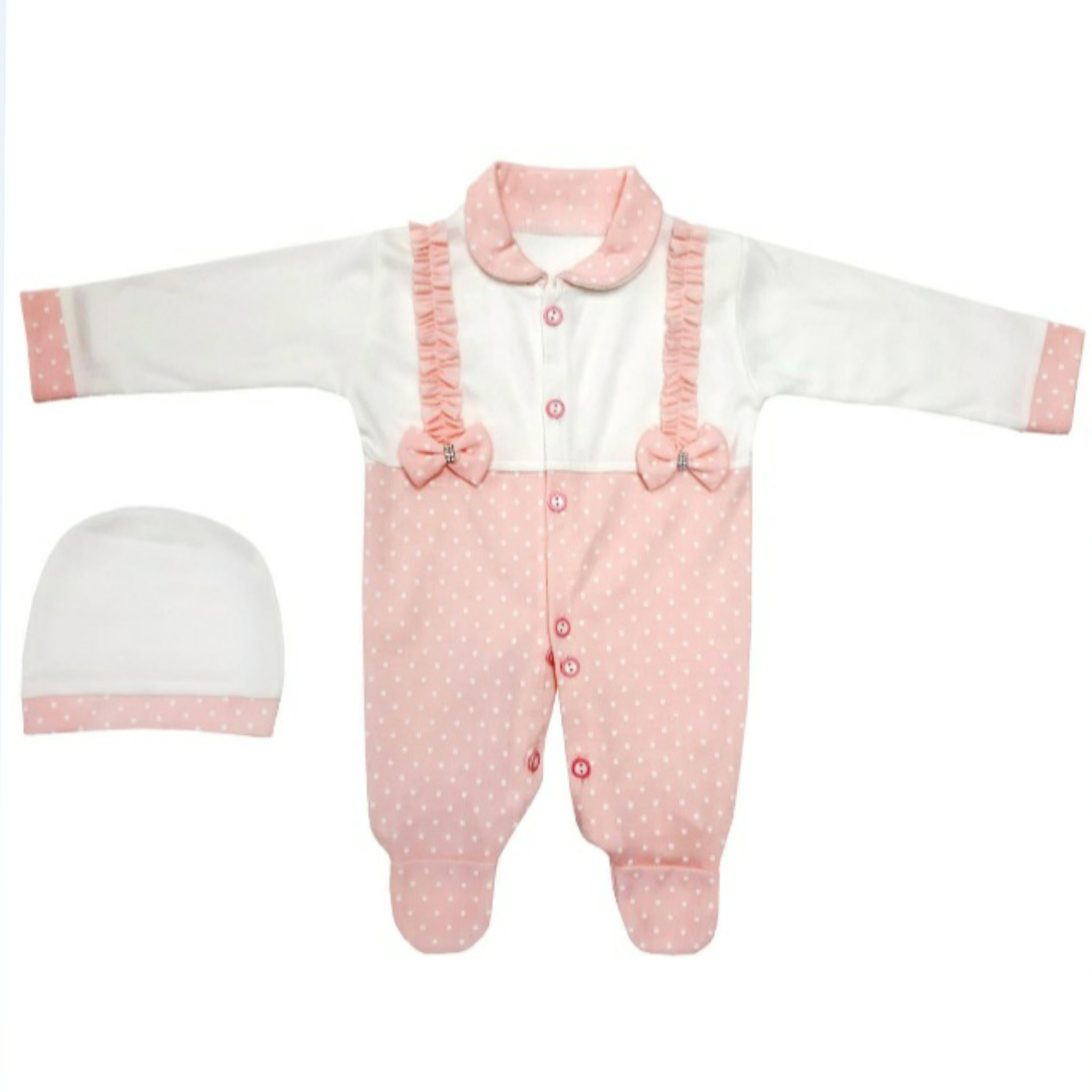 ست سرهمی وکلاه نوزادی مدلsd56kl