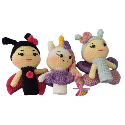 عروسک بافتنی کد 10 مجموعه 3 عددی