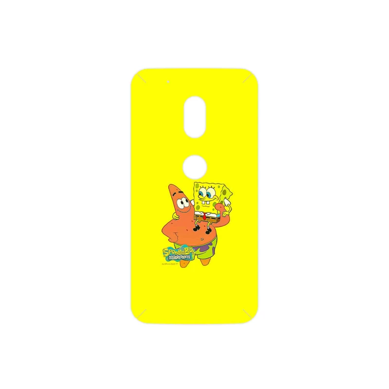 برچسب پوششی ماهوت مدل SpongeBob SquarePants مناسب برای گوشی موبایل موتورولا Moto G4 Play
