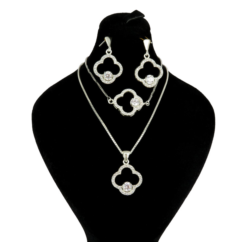 نیم ست نقره زنانه مدل AV185D-S4.5 C10