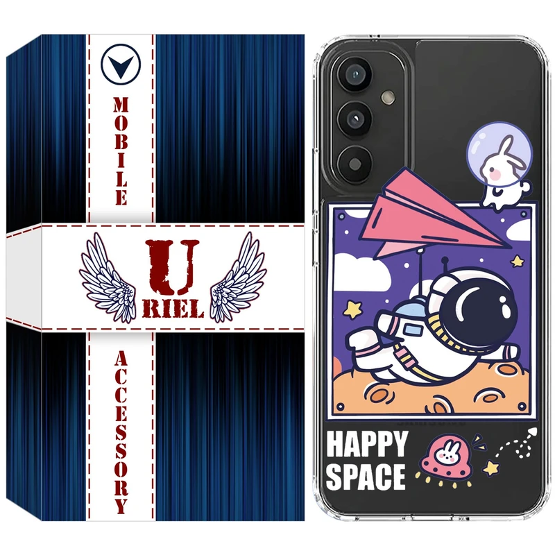 کاور یوریل مدل Clear کد 22 طرح فضانورد مناسب برای گوشی موبایل سامسونگ Galaxy M23 / F23 / M13 4G