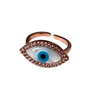 انگشتر زنانه مدل چشم نظر نگینی