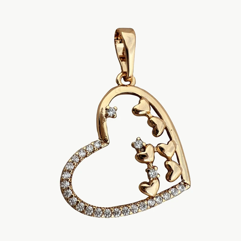 آویز گردنبند طرح قلب ژوپینگ مدل X001058403