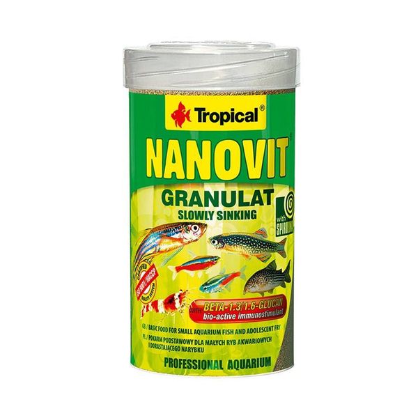 غذای ماهی تروپیکال مدل Nanovit Granulat کد 331085 وزن 70 گرم غذای ماهی تروپیکال مدل Nanovit Granulat کد 331085 وزن 70 گرم