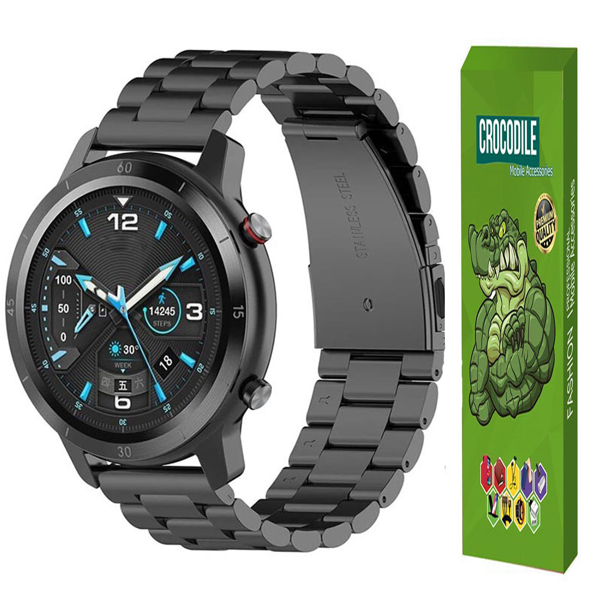 بند کروکودیل مدل Cb-3Bead مناسب برای ساعت هوشمند شیائومی Watch Color