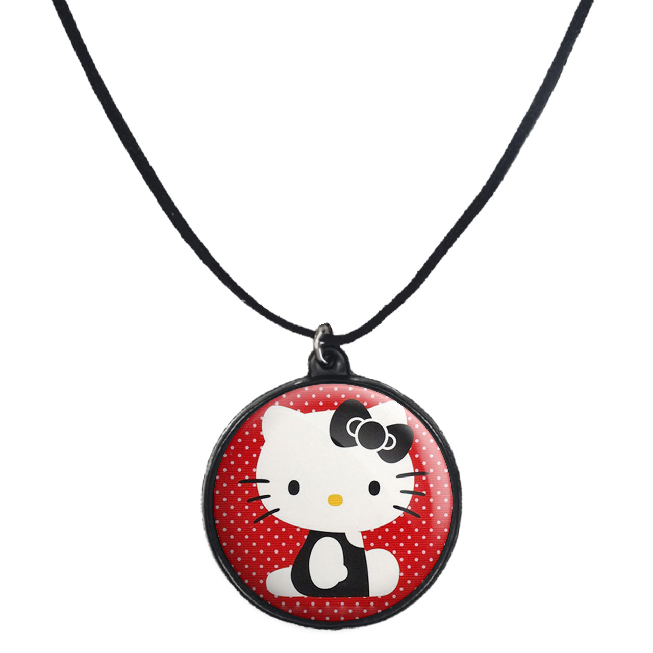 گردنبند پرمانه طرح کیتی کد pmb.22481 مدل دو طرفه