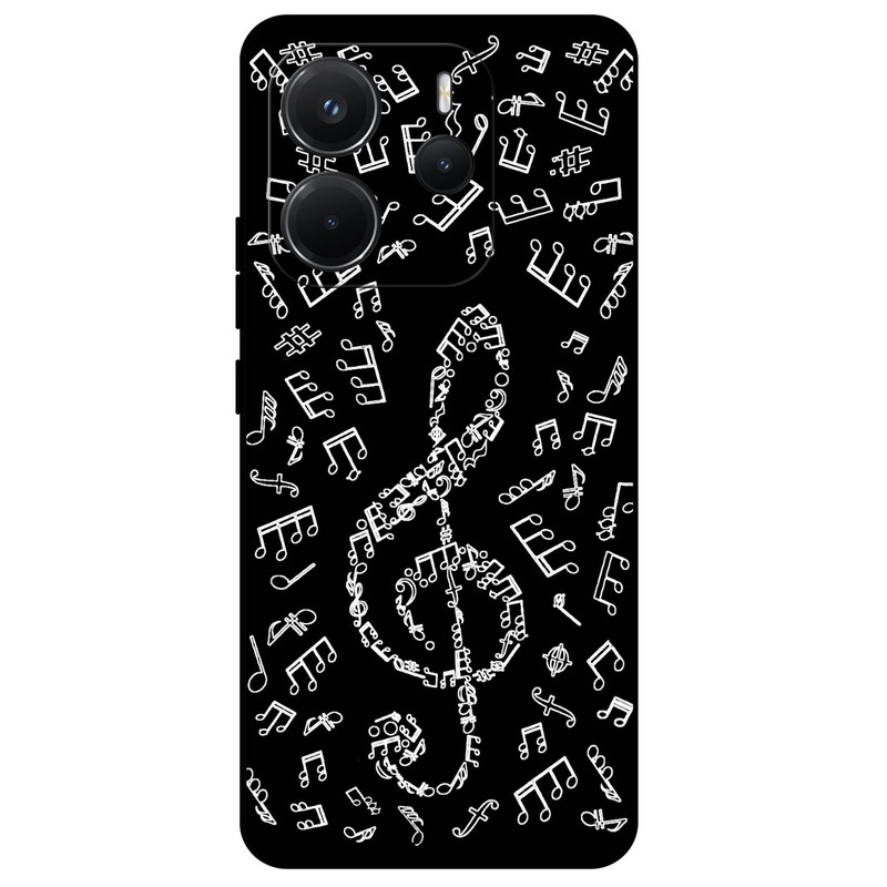 کاور مگافون طرح نوت موسیقی مدل 1370 مناسب برای گوشی موبایل شیائومی Redmi Note 14 4G