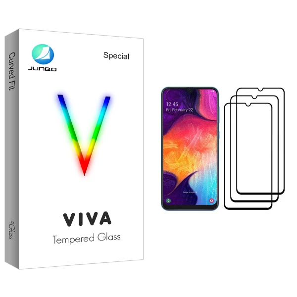 محافظ صفحه نمایش جانبو مدل Viva Glass مناسب برای گوشی موبایل سامسونگ Galaxy A50 بسته سه عددی