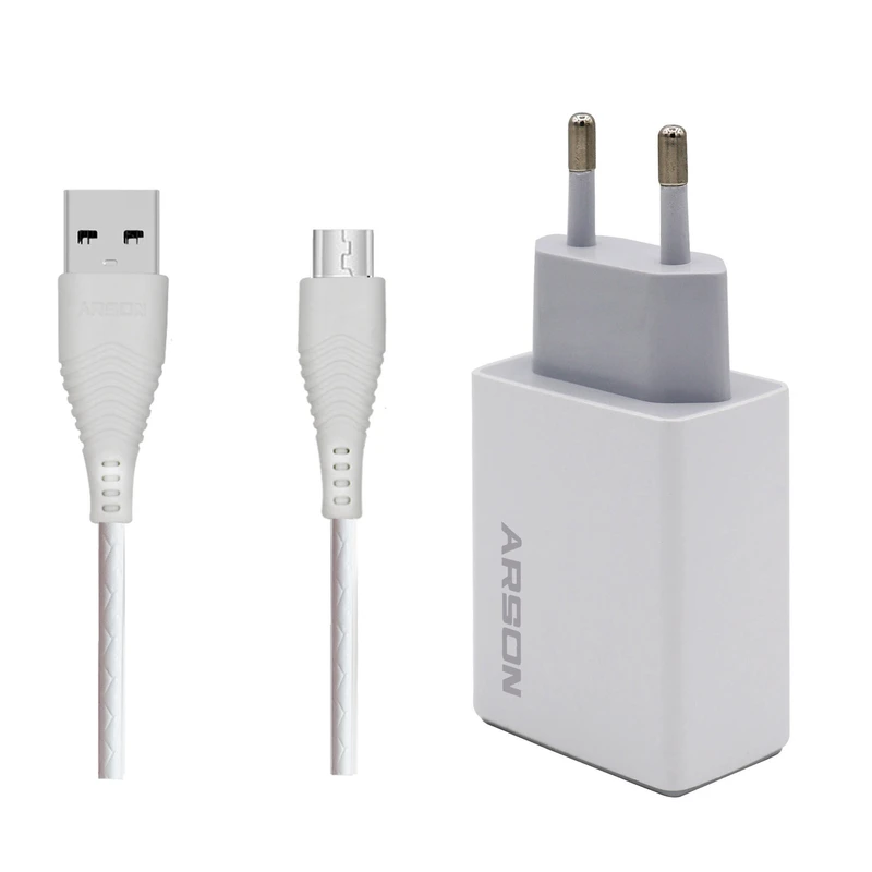 شارژر دیواری آرسون مدل AN-W3A به همراه کابل microusb