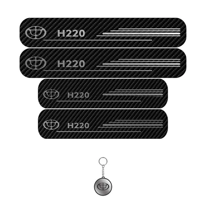 برچسب پارکابی خودرو لندمون کد LC043 MS مناسب برای برلیانس H220 مجموعه 4 عددی به همراه جاکلیدی