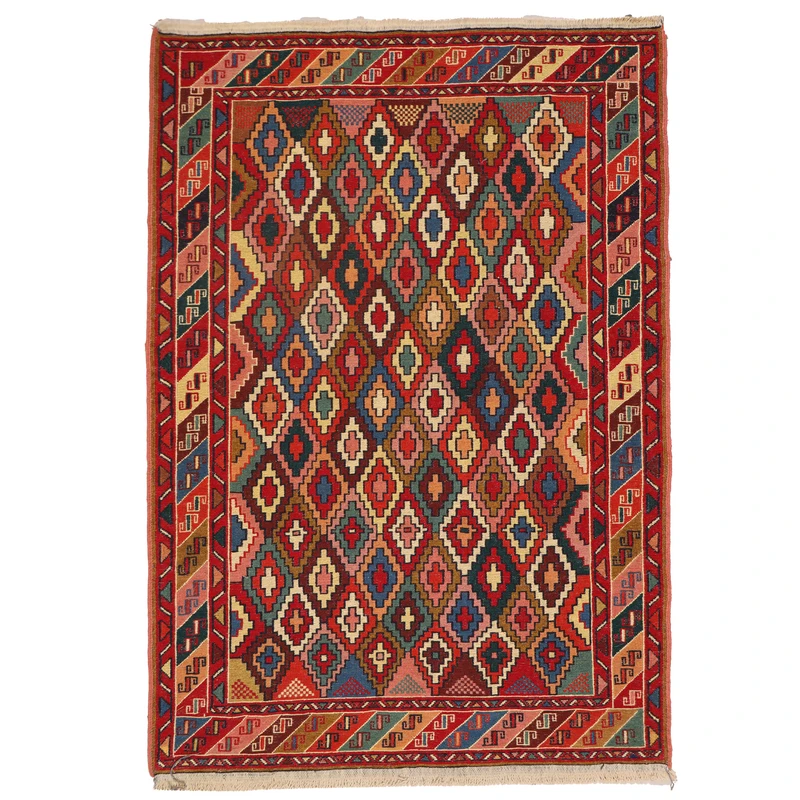 گلیم دستبافت یک ونیم متری مدل ورنی کد 40411153