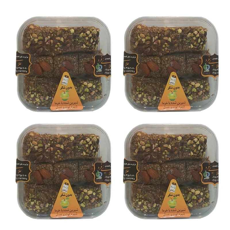 معجون کنجدی رژیمی 100% بدون شکر - 1600 گرم بسته 4 عددی