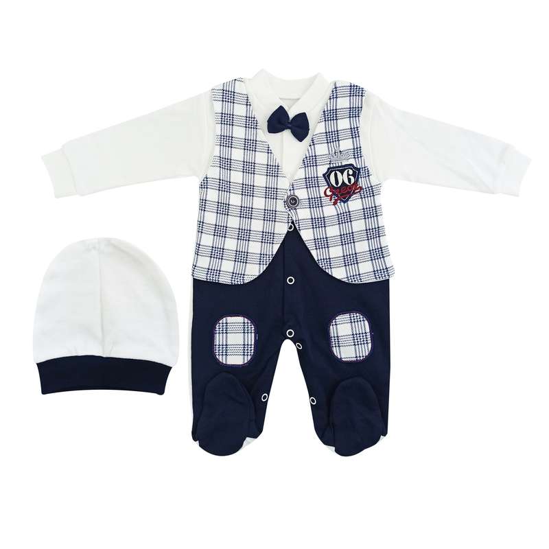 ست سرهمی و کلاه نوزادی مدل esababy کد 5250