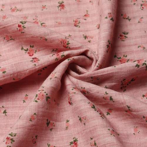 پارچه لباس مدل لینن گل ریز