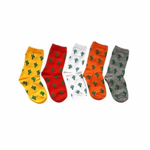 جوراب دخترانه مدل کاکتوس کد 1321 مجموعه 5 عددی