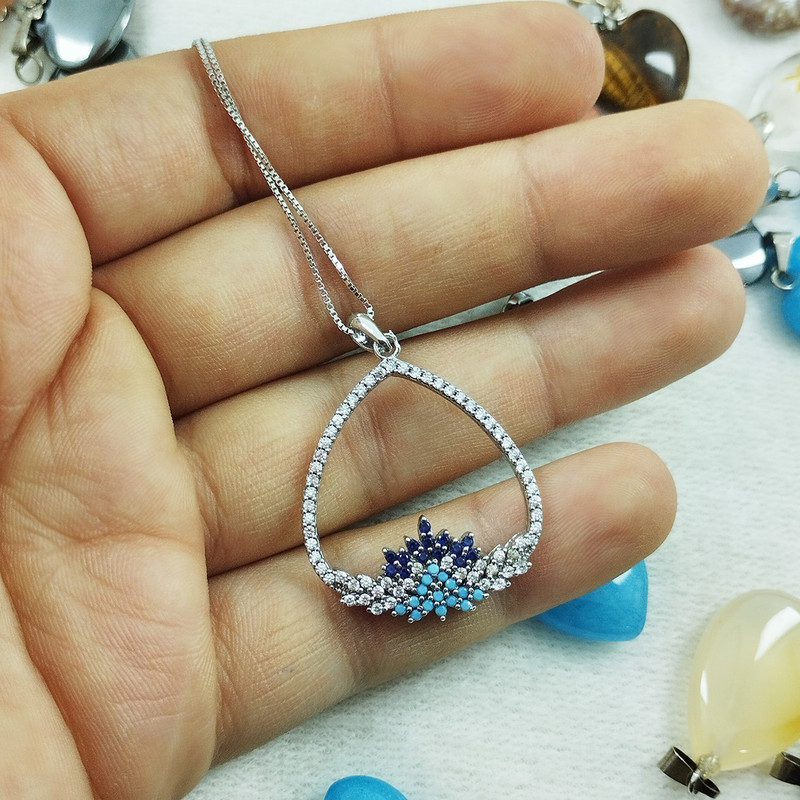 نیم ست نقره زنانه سلین کالا مدل چشم نظر کد PC2-4