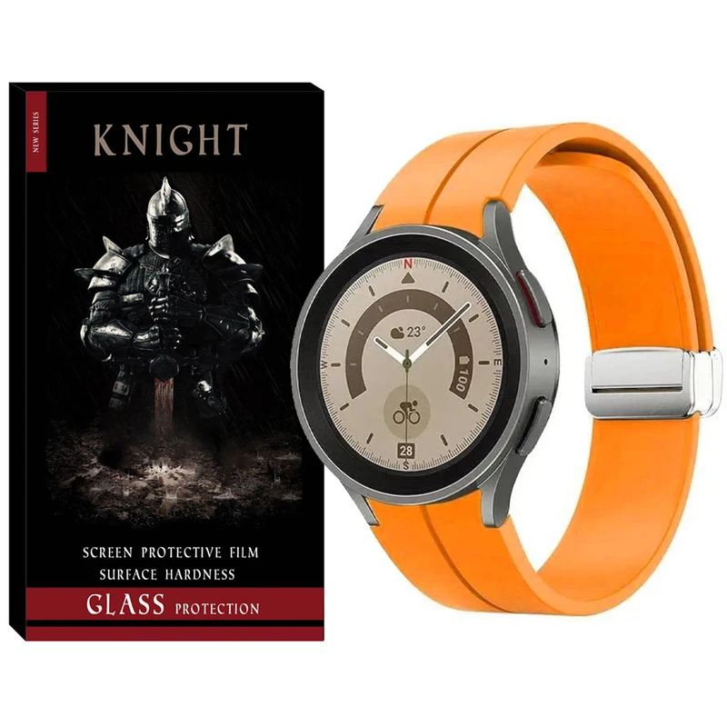 بند نایت مدل Magnetic-ORG-KT مناسب برای ساعت هوشمند سامسونگ Galaxy Watch 6 Classic 47mm