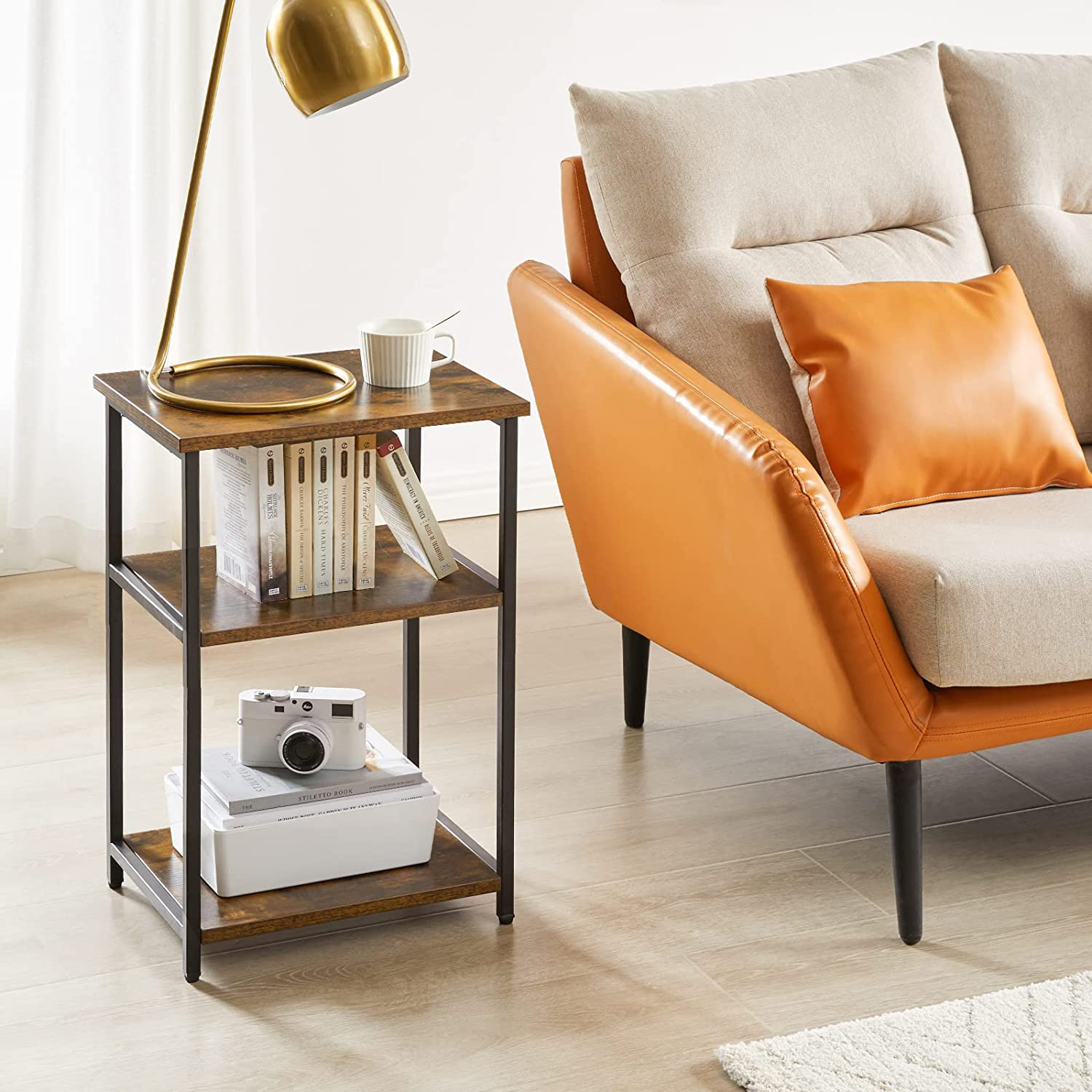 میز تلفن دیزم مدل TEL_R100_40_BRN