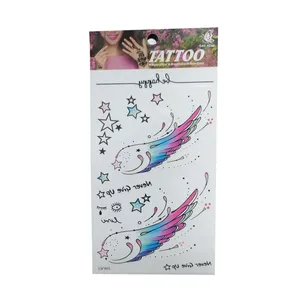 تتو موقت طرح بال رنگی و نوشته کد 903