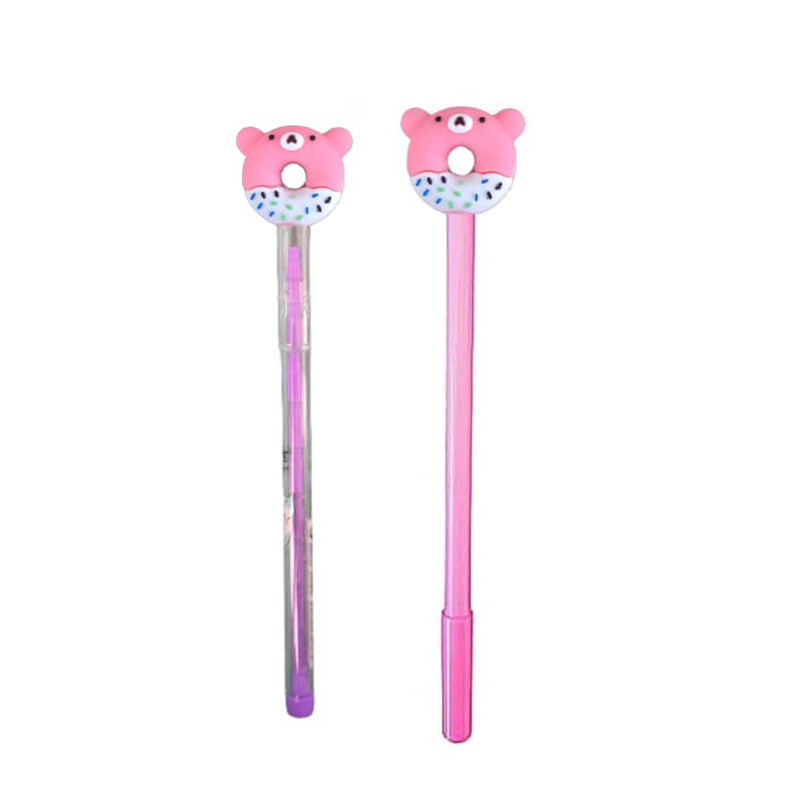 روان نویس مدل دونات خرسی به همراه مداد فشنگی مجموعه 2 عددی