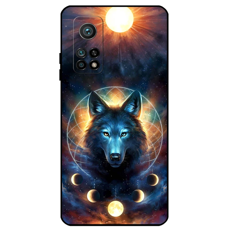 کاور مگافون طرح گرگ و ماه مدل 8006 مناسب برای گوشی موبایل شیائومی Mi 10T / 10T Pro