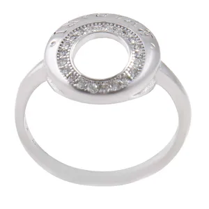 انگشتر نقره زنانه بازرگانی میلادی مدل مدرن فانتزی نگین بدون ریزش ابکاری رادیوم کد AWR_775