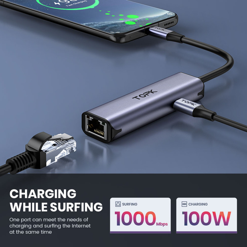 مبدل USB-C به Ethernet تاپکی مدل LH21