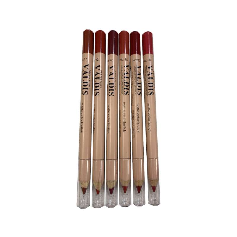 رژ لب مدادی والدیس مدل a60 مجموعه 6 عددی