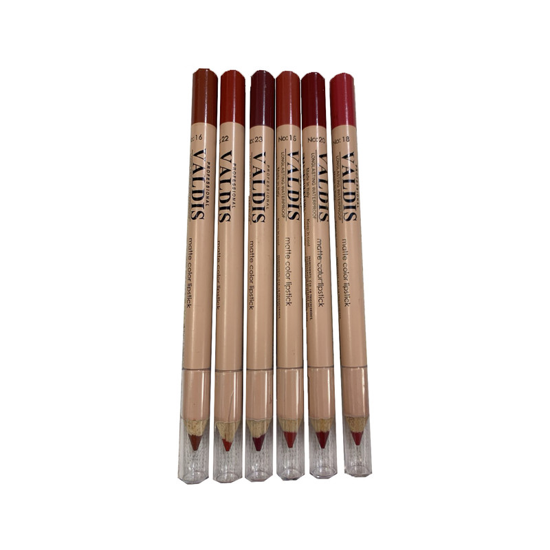 رژ لب مدادی والدیس مدل a60 مجموعه 6 عددی